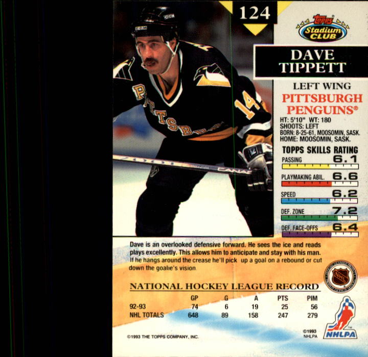 B1400- 1993-94 Stadium Club Hk #s 1-250 +Rookies -You Pick- 15+ FREE US SHIP - Picture 245 of 493