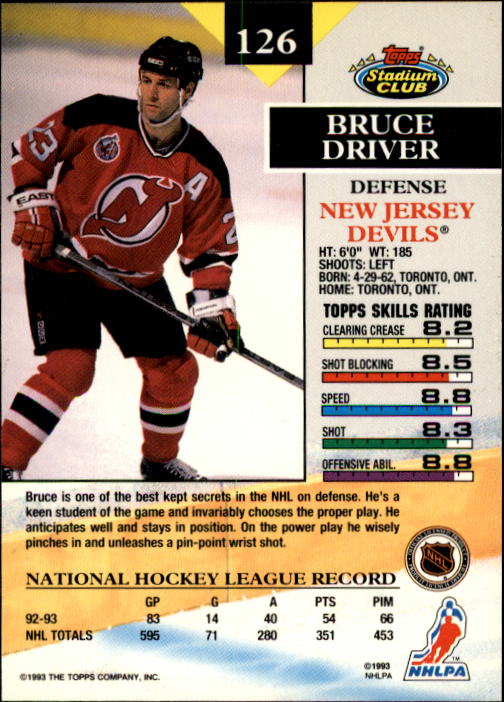 B1400- 1993-94 Stadium Club Hk #s 1-250 +Rookies -You Pick- 15+ FREE US SHIP - Picture 249 of 493