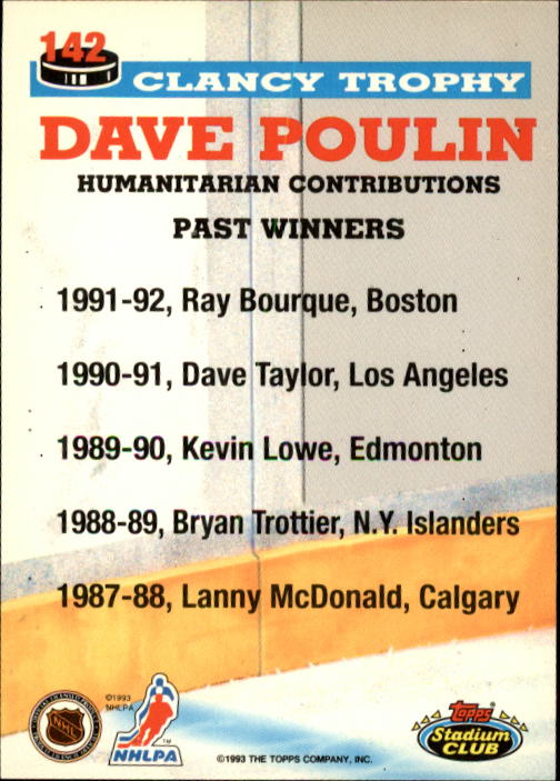 B1400- 1993-94 Stadium Club Hk #s 1-250 +Rookies -You Pick- 15+ FREE US SHIP - Picture 279 of 493