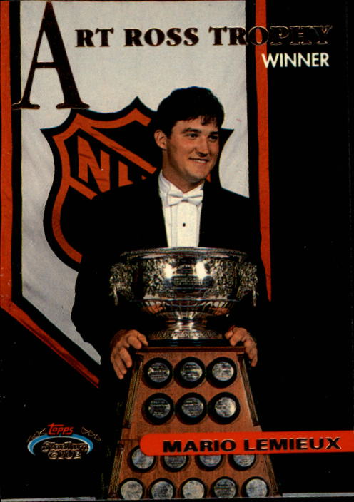 1993-94 Stadium Club #148 Mario Lemieux/Art Ross Trophy