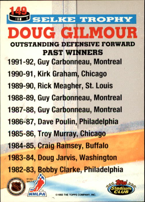 B1400- 1993-94 Stadium Club Hk #s 1-250 +Rookies -You Pick- 15+ FREE US SHIP - Picture 293 of 493