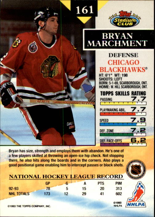B1400- 1993-94 Stadium Club Hk #s 1-250 +Rookies -You Pick- 15+ FREE US SHIP - Picture 317 of 493