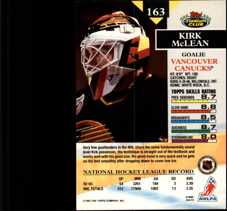 B1400- 1993-94 Stadium Club Hk #s 1-250 +Rookies -You Pick- 15+ FREE US SHIP - Picture 319 of 493