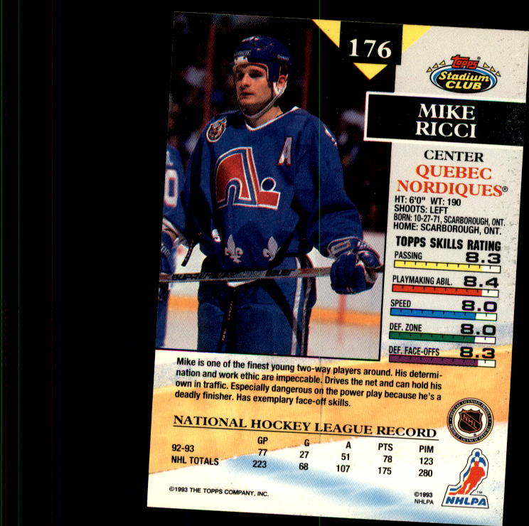 B1400- 1993-94 Stadium Club Hk #s 1-250 +Rookies -You Pick- 15+ FREE US SHIP - Picture 345 of 493