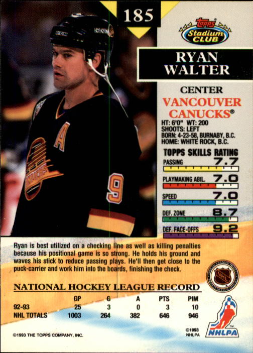 B1400- 1993-94 Stadium Club Hk #s 1-250 +Rookies -You Pick- 15+ FREE US SHIP - Picture 363 of 493