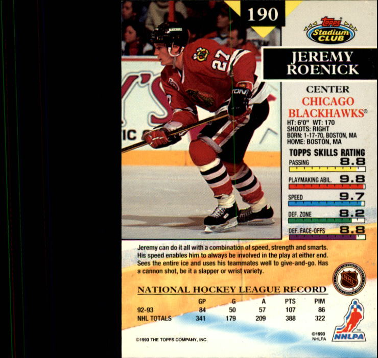 B1400- 1993-94 Stadium Club Hk #s 1-250 +Rookies -You Pick- 15+ FREE US SHIP - Picture 373 of 493
