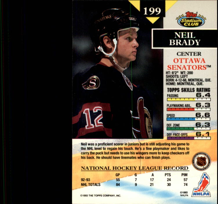 B1400- 1993-94 Stadium Club Hk #s 1-250 +Rookies -You Pick- 15+ FREE US SHIP - Picture 391 of 493