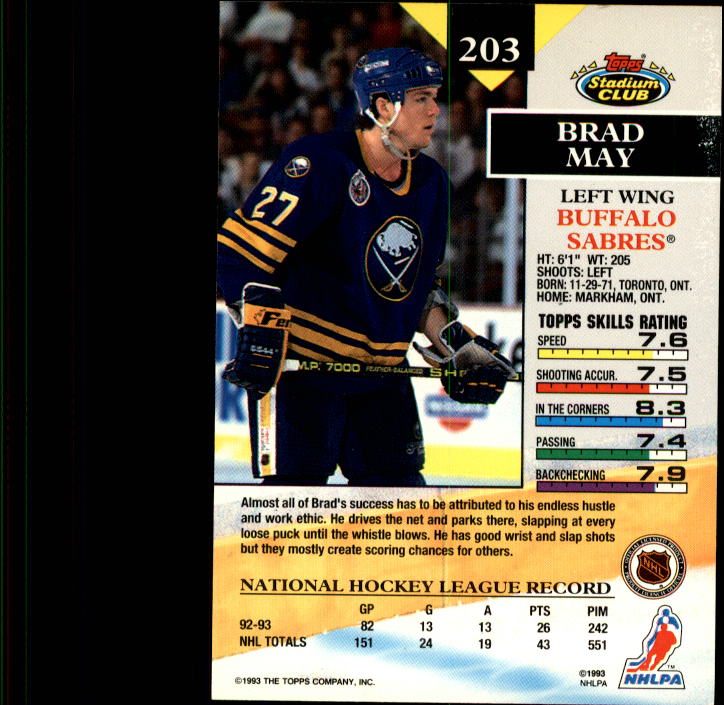 B1400- 1993-94 Stadium Club Hk #s 1-250 +Rookies -You Pick- 15+ FREE US SHIP - Picture 399 of 493