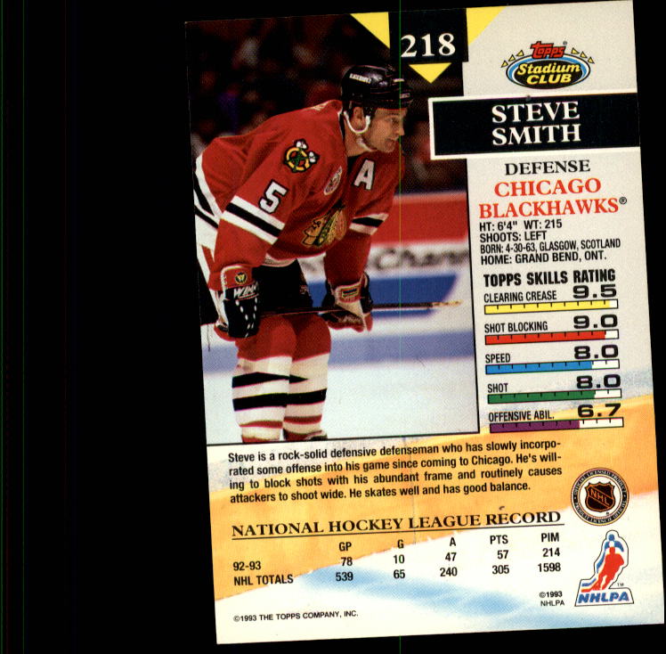 B1400- 1993-94 Stadium Club Hk #s 1-250 +Rookies -You Pick- 15+ FREE US SHIP - Picture 429 of 493
