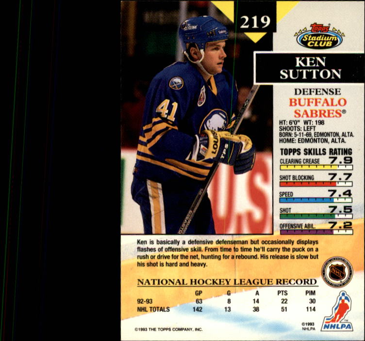 B1400- 1993-94 Stadium Club Hk #s 1-250 +Rookies -You Pick- 15+ FREE US SHIP - Picture 431 of 493