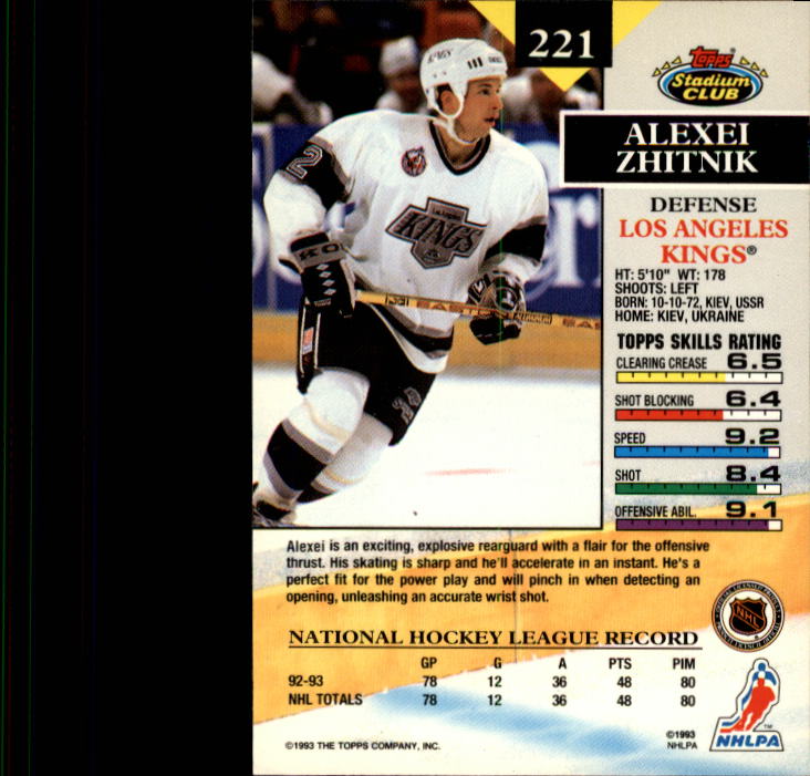 B1400- 1993-94 Stadium Club Hk #s 1-250 +Rookies -You Pick- 15+ FREE US SHIP - Picture 435 of 493