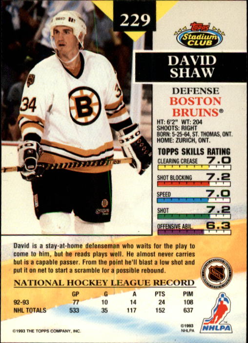 B1400- 1993-94 Stadium Club Hk #s 1-250 +Rookies -You Pick- 15+ FREE US SHIP - Picture 451 of 493