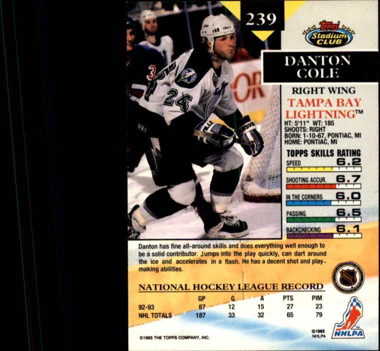 B1400- 1993-94 Stadium Club Hk #s 1-250 +Rookies -You Pick- 15+ FREE US SHIP - Picture 471 of 493