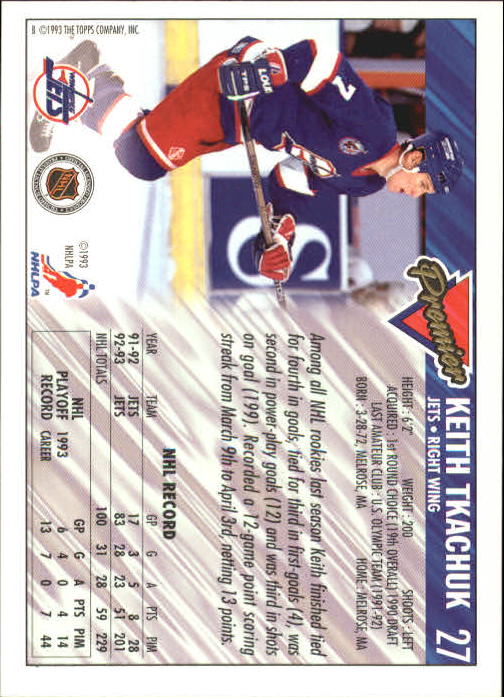 A0530- 1993-94 Topps Premier Hk #s 1-250 +Rookies -You Pick- 15+ FREE US SHIP - Picture 51 of 459