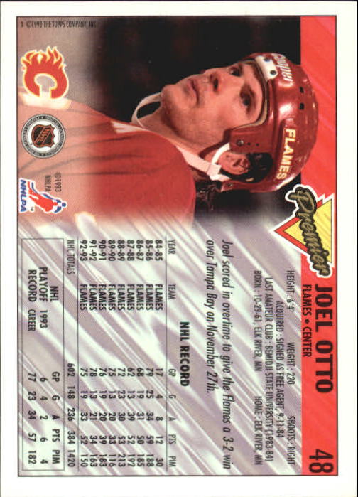A0530- 1993-94 Topps Premier Hk #s 1-250 +Rookies -You Pick- 15+ FREE US SHIP - Picture 91 of 459