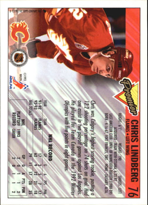 A0530- 1993-94 Topps Premier Hk #s 1-250 +Rookies -You Pick- 15+ FREE US SHIP - Picture 142 of 459