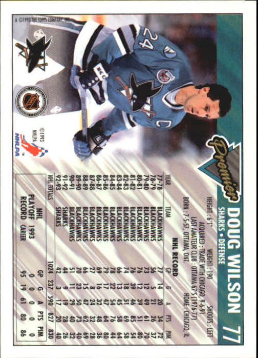 A0530- 1993-94 Topps Premier Hk #s 1-250 +Rookies -You Pick- 15+ FREE US SHIP - Picture 144 of 459
