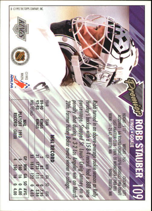A0530- 1993-94 Topps Premier Hk #s 1-250 +Rookies -You Pick- 15+ FREE US SHIP - Picture 203 of 459