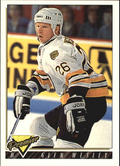 1993-94 Topps Premier Boston Bruins Hockey Card #114 Glen Wesley | eBay