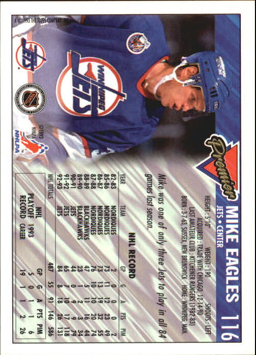 A0530- 1993-94 Topps Premier Hk #s 1-250 +Rookies -You Pick- 15+ FREE US SHIP - Picture 216 of 459