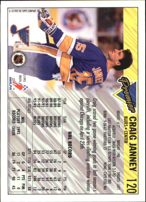 A0530- 1993-94 Topps Premier Hk #s 1-250 +Rookies -You Pick- 15+ FREE US SHIP - Picture 224 of 459