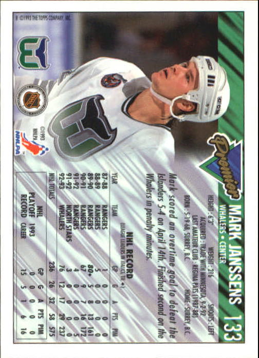 A0530- 1993-94 Topps Premier Hk #s 1-250 +Rookies -You Pick- 15+ FREE US SHIP - Picture 248 of 459