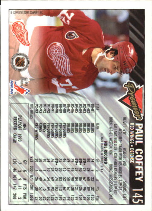 A0530- 1993-94 Topps Premier Hk #s 1-250 +Rookies -You Pick- 15+ FREE US SHIP - Picture 271 of 459