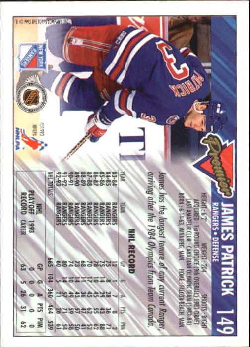 A0530- 1993-94 Topps Premier Hk #s 1-250 +Rookies -You Pick- 15+ FREE US SHIP - Picture 279 of 459