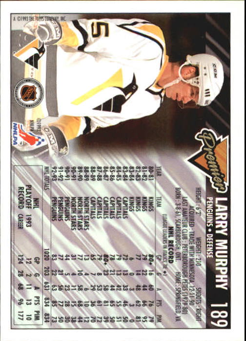 A0530- 1993-94 Topps Premier Hk #s 1-250 +Rookies -You Pick- 15+ FREE US SHIP - Picture 352 of 459