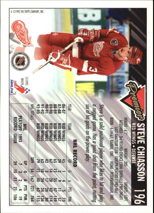 A0530- 1993-94 Topps Premier Hk #s 1-250 +Rookies -You Pick- 15+ FREE US SHIP - Picture 366 of 459