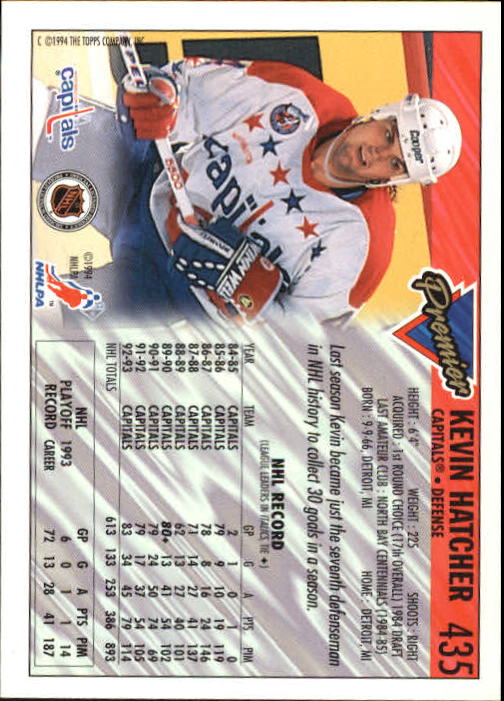 A0530- 1993-94 Topps Premier Hk Card #s 251-500 -You Pick- 15+ FREE US SHIP - Picture 281 of 374