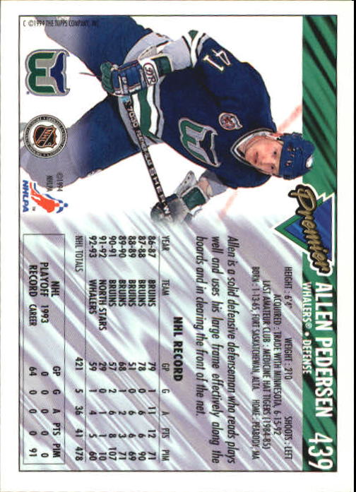 A0530- 1993-94 Topps Premier Hk Card #s 251-500 -You Pick- 15+ FREE US SHIP - Picture 287 of 374
