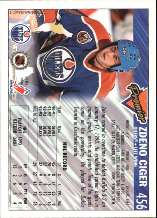 A0530- 1993-94 Topps Premier Hk Card #s 251-500 -You Pick- 15+ FREE US SHIP - Picture 312 of 374