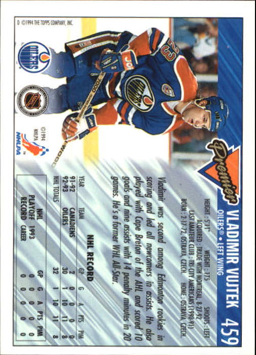 A0530- 1993-94 Topps Premier Hk Card #s 251-500 -You Pick- 15+ FREE US SHIP - Picture 318 of 374