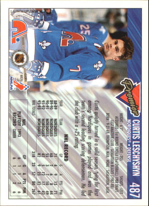 A0530- 1993-94 Topps Premier Hk Card #s 251-500 -You Pick- 15+ FREE US SHIP - Picture 355 of 374