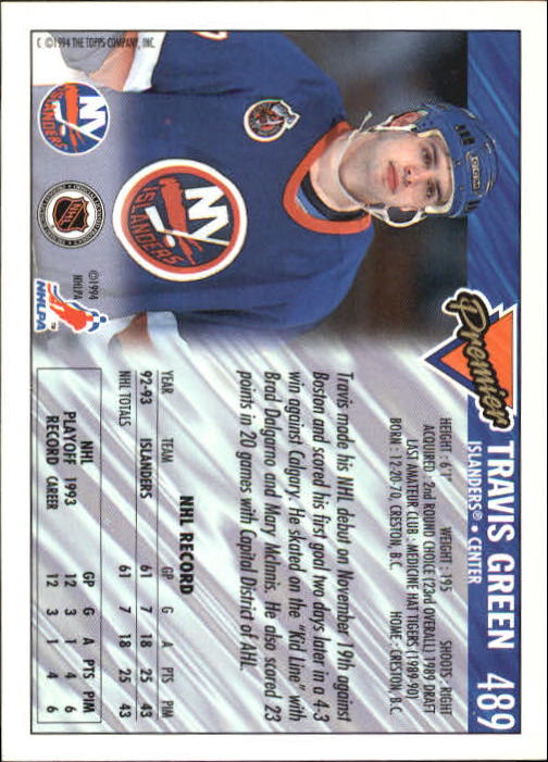 A0530- 1993-94 Topps Premier Hk Card #s 251-500 -You Pick- 15+ FREE US SHIP - Picture 359 of 374