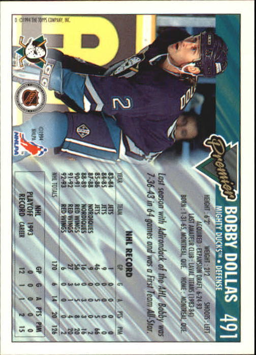 A0530- 1993-94 Topps Premier Hk Card #s 251-500 -You Pick- 15+ FREE US SHIP - Picture 363 of 374