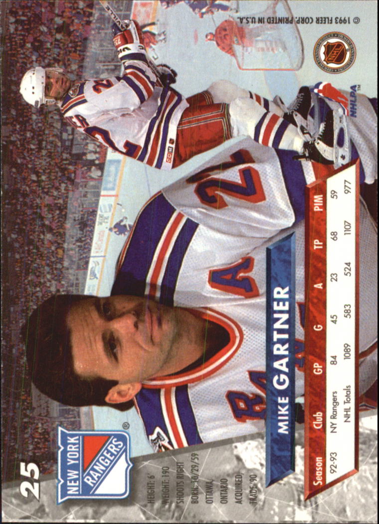 1993-94 Ultra #25 Mike Gartner back image