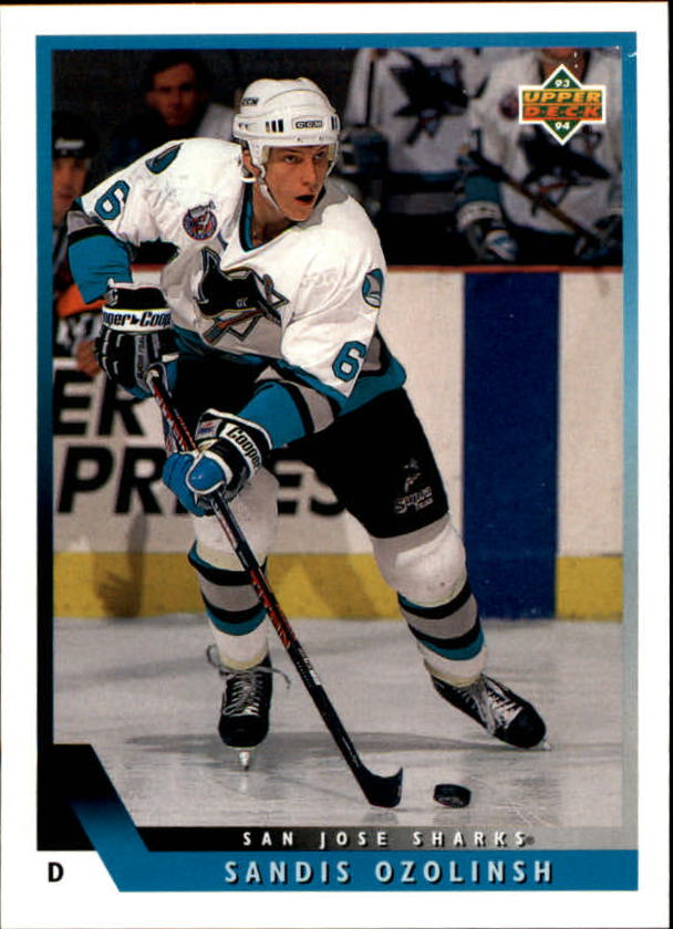 1993-94 Upper Deck #72 Sandis Ozolinsh Uer (petri Skriko On Back) - Nm-mt