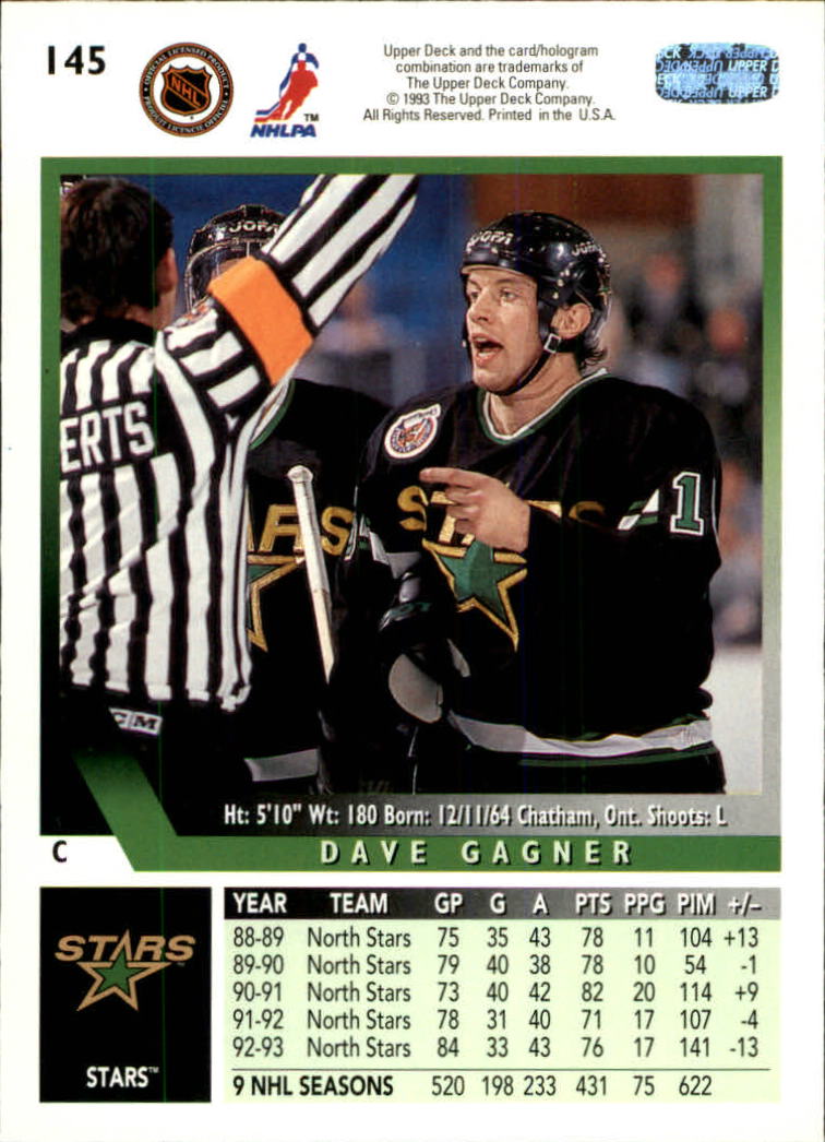 A0113- 1993-94 Upper Deck Hk Cards 1-200 +Rookies -You Pick- 15+ FREE US SHIP - Picture 267 of 367
