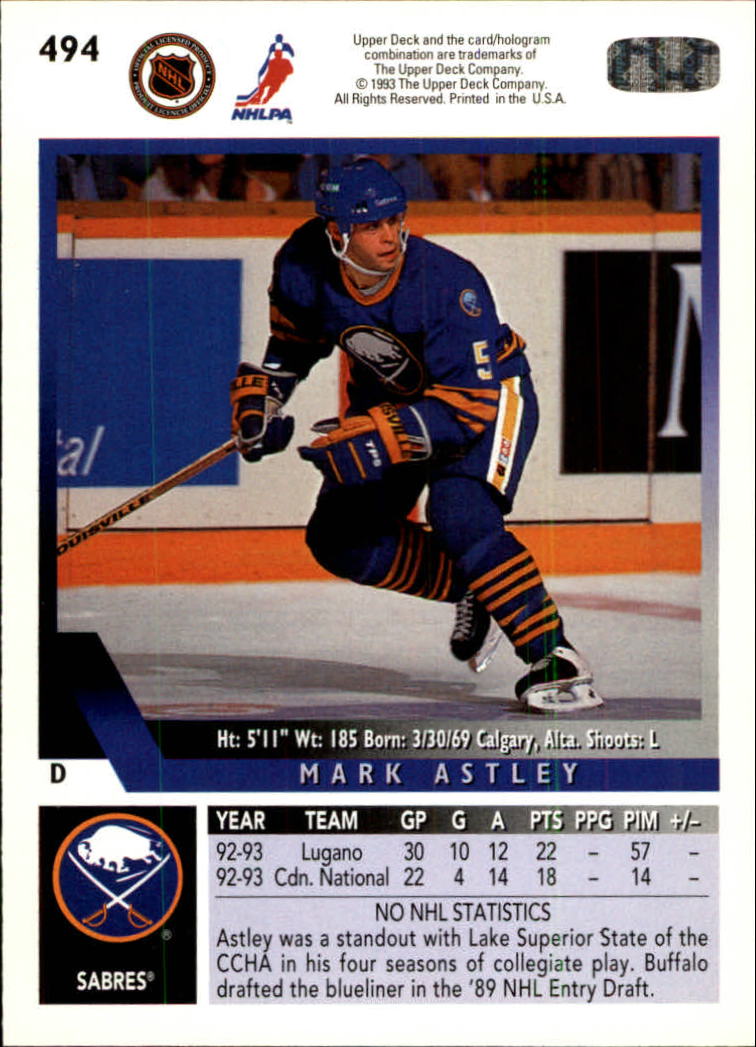 A0113- 1993-94 Upper Deck Hk Cards 401-575 +Inserts -You Pick- 15+ FREE US SHIP - Picture 187 of 349