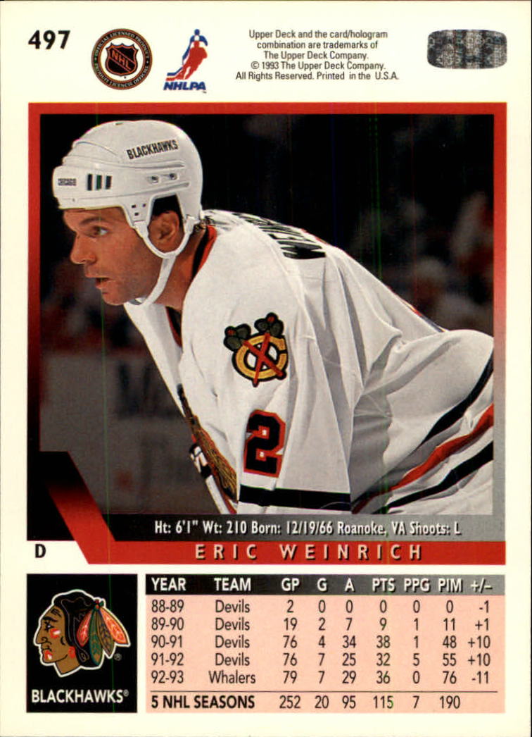 A0113- 1993-94 Upper Deck Hk Cards 401-575 +Inserts -You Pick- 15+ FREE US SHIP - Picture 193 of 349