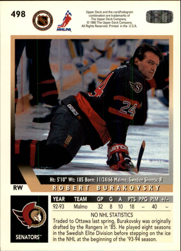 A0113- 1993-94 Upper Deck Hk Cards 401-575 +Inserts -You Pick- 15+ FREE US SHIP - Picture 195 of 349
