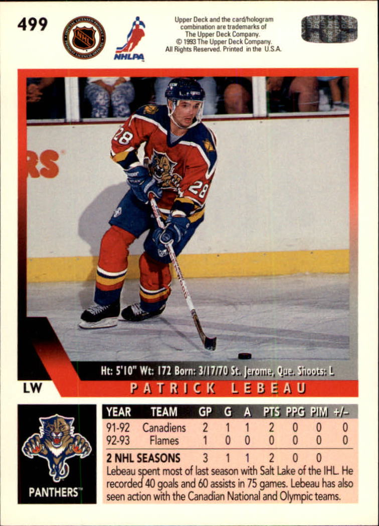 A0113- 1993-94 Upper Deck Hk Cards 401-575 +Inserts -You Pick- 15+ FREE US SHIP - Picture 197 of 349