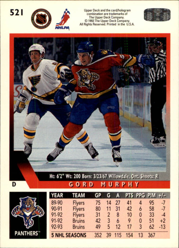 A0113- 1993-94 Upper Deck Hk Cards 401-575 +Inserts -You Pick- 15+ FREE US SHIP - Picture 237 of 349