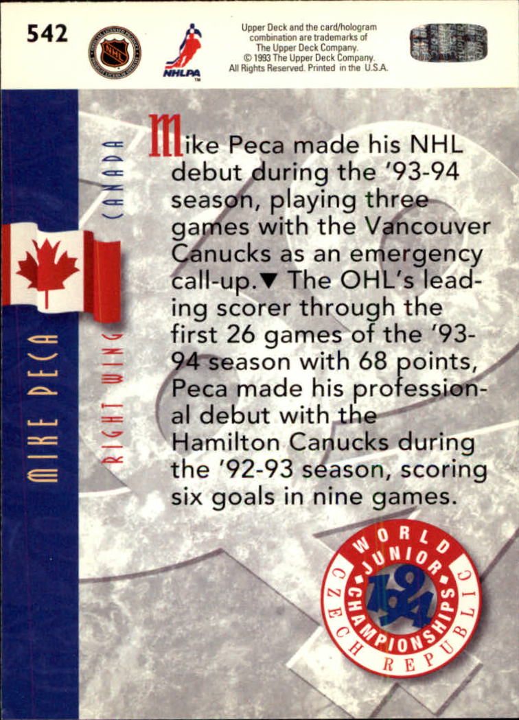 A0113- 1993-94 Upper Deck Hk Cards 401-575 +Inserts -You Pick- 15+ FREE US SHIP - Picture 279 of 349