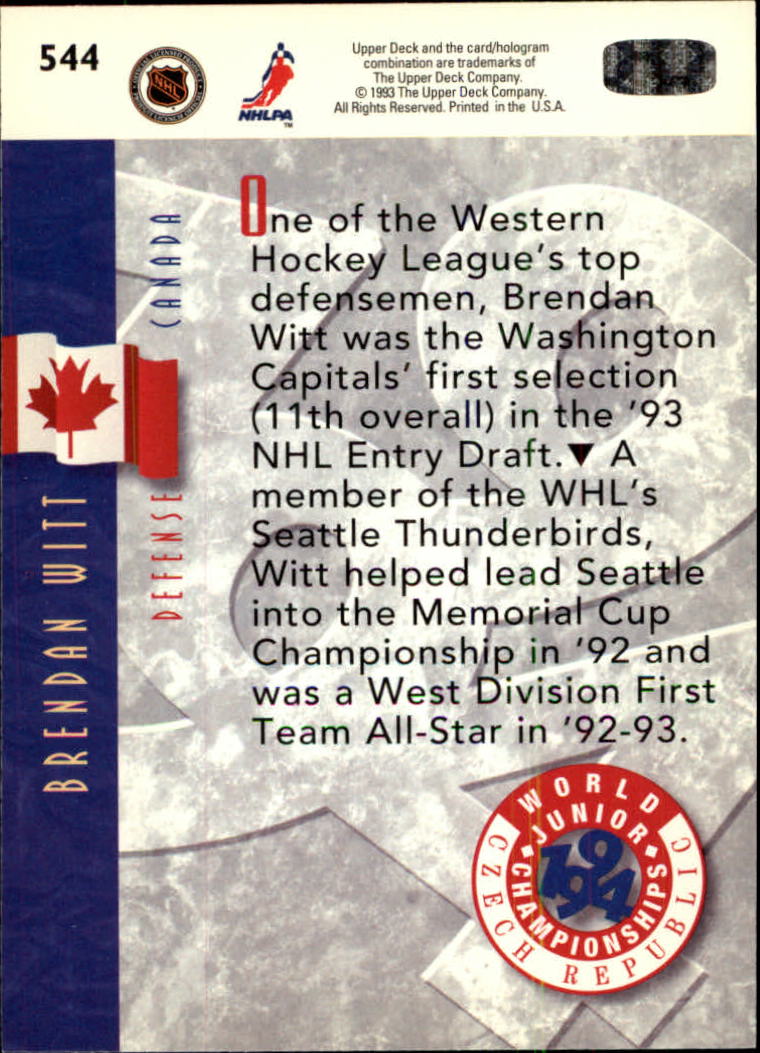 A0113- 1993-94 Upper Deck Hk Cards 401-575 +Inserts -You Pick- 15+ FREE US SHIP - Picture 283 of 349