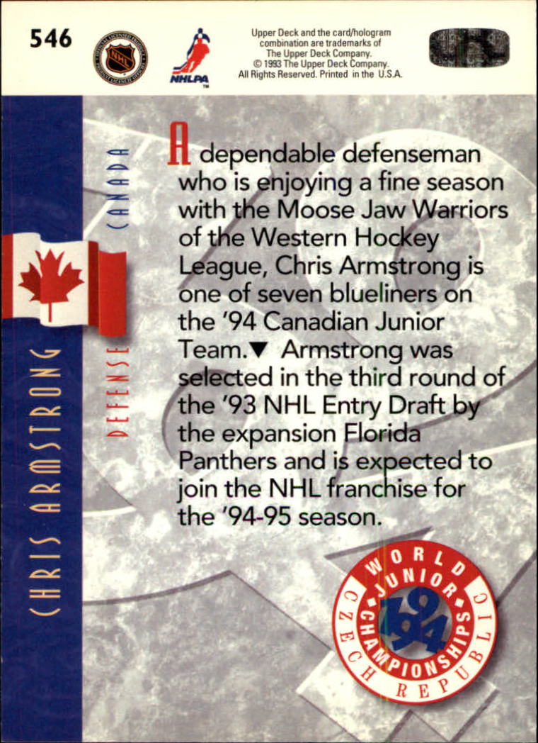 A0113- 1993-94 Upper Deck Hk Cards 401-575 +Inserts -You Pick- 15+ FREE US SHIP - Picture 287 of 349