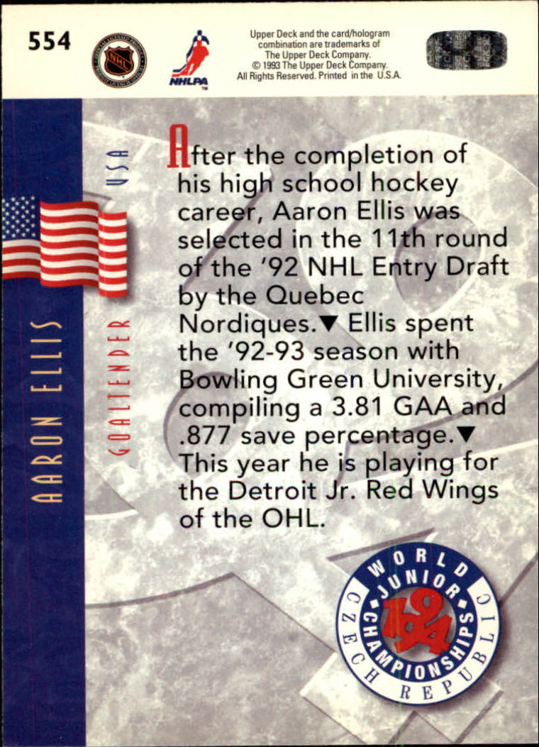 A0113- 1993-94 Upper Deck Hk Cards 401-575 +Inserts -You Pick- 15+ FREE US SHIP - Picture 303 of 349