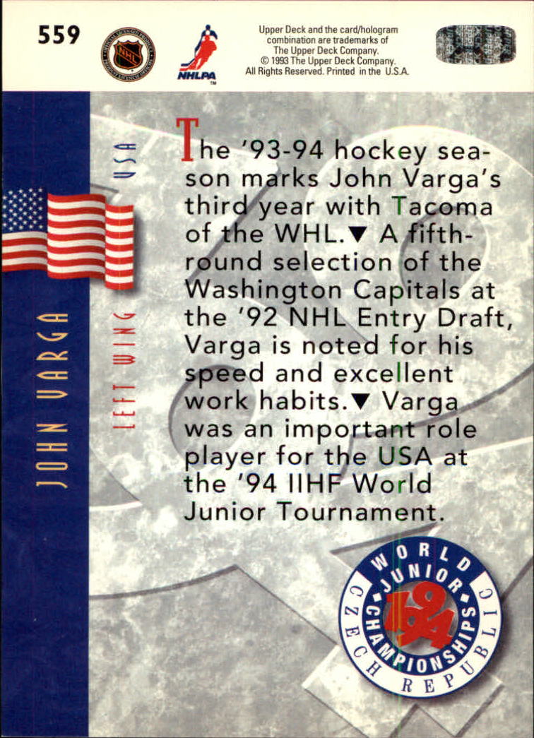 A0113- 1993-94 Upper Deck Hk Cards 401-575 +Inserts -You Pick- 15+ FREE US SHIP - Picture 313 of 349